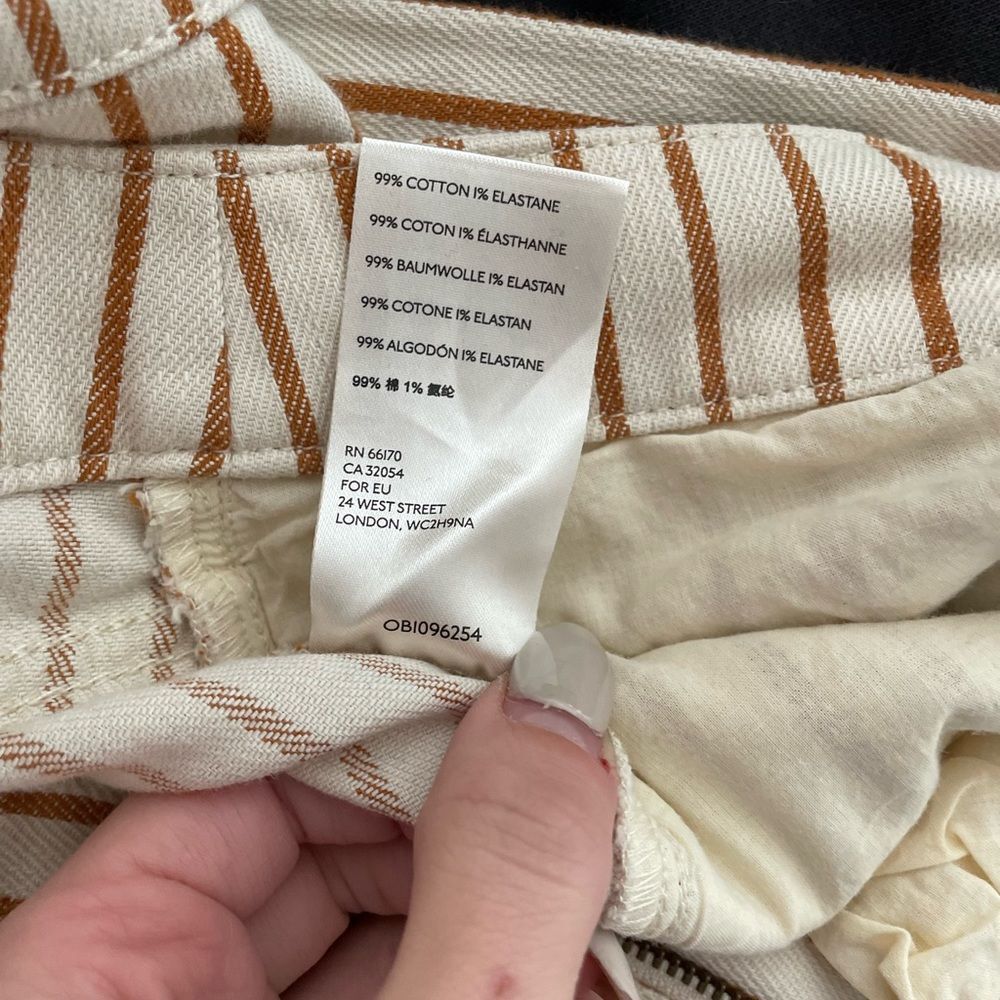Anthropologie Kellie Striped Flare Leg Pants Size 27 - Picture 4 of 8